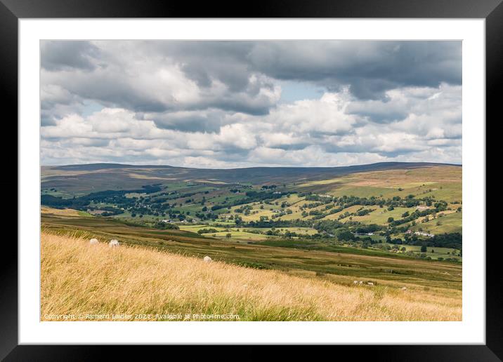 Newbiggin Teesdale from the Pennine Way Framed Mounted Print by Richard Laidler