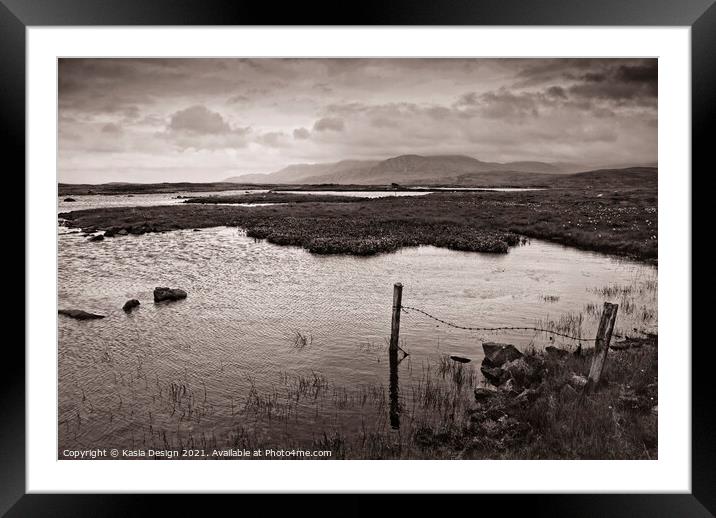 South Uist Loch, Outer Hebrides, Scotland Framed Mounted Print by Kasia Design