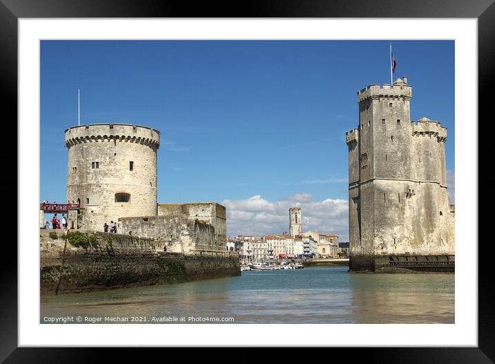 The Ancient Stronghold of La Rochelle Framed Mounted Print by Roger Mechan