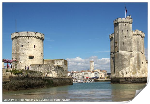 The Ancient Stronghold of La Rochelle Print by Roger Mechan
