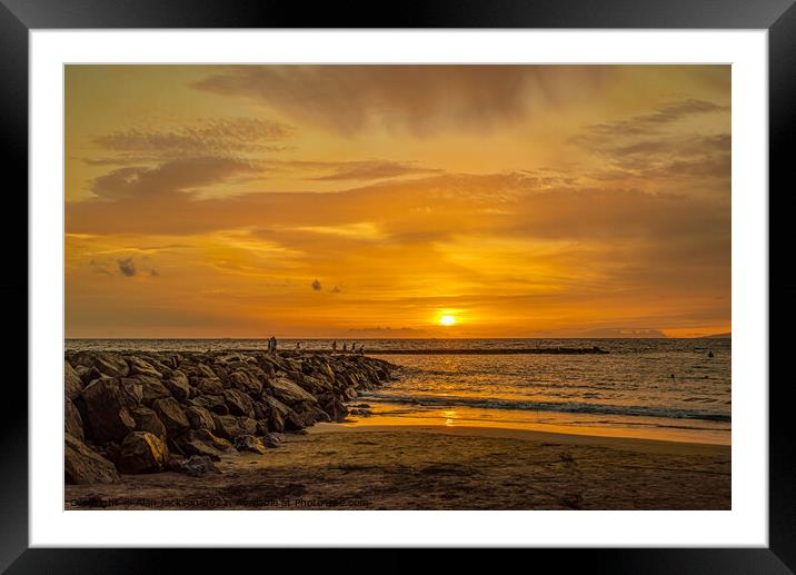 Sunset Framed Mounted Print by Alan Jackson