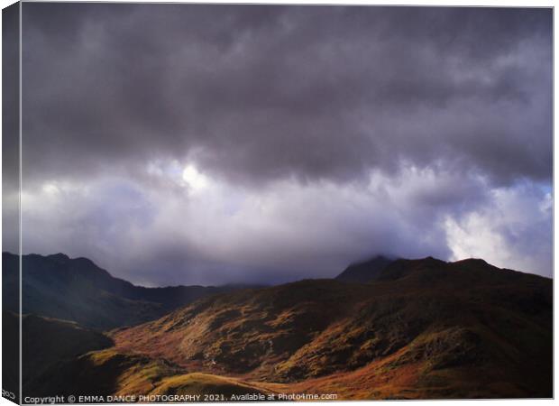 Storm clouds over Snowdonia Canvas Print by EMMA DANCE PHOTOGRAPHY