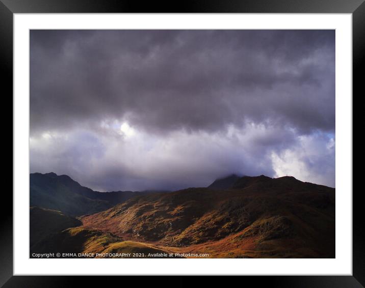 Storm clouds over Snowdonia Framed Mounted Print by EMMA DANCE PHOTOGRAPHY