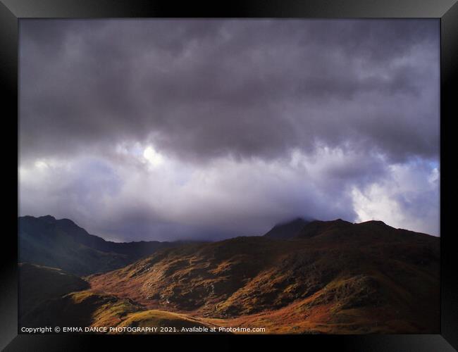 Storm clouds over Snowdonia Framed Print by EMMA DANCE PHOTOGRAPHY