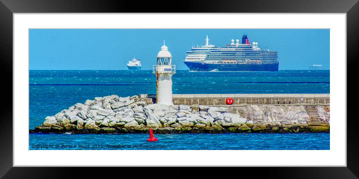 Queen Victoria Passing Brixham Breakwater Framed Mounted Print by Peter F Hunt