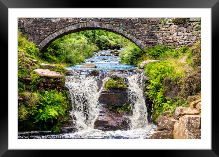 Three Shires Bridge, Peak District Framed Mounted Print by geoff shoults