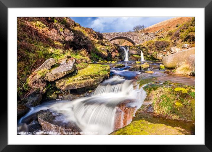 Three Shires Bridge, Peak District,  Framed Mounted Print by geoff shoults