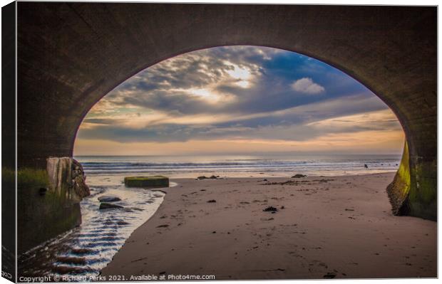 Shelter from the Storm at Sandsend Canvas Print by Richard Perks