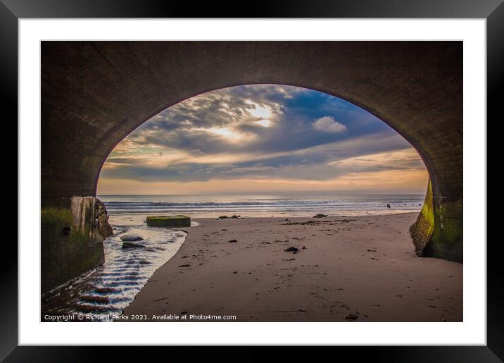 Shelter from the Storm at Sandsend Framed Mounted Print by Richard Perks