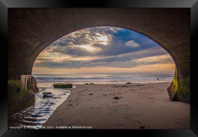 Shelter from the Storm at Sandsend Framed Print by Richard Perks