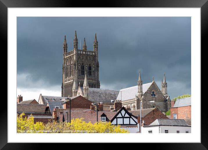 Worcester Cathedral Framed Mounted Print by Rob Hawkins