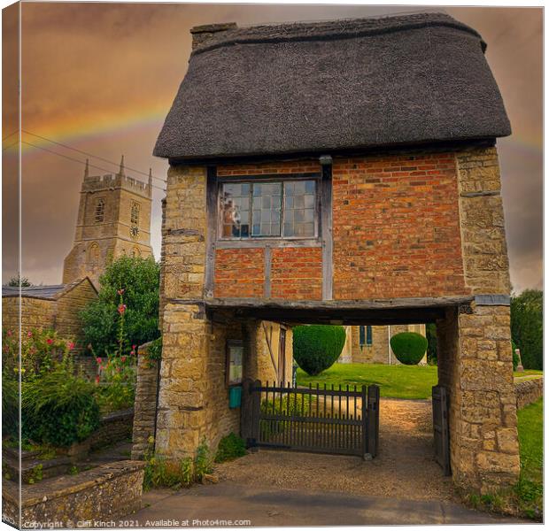 The Lych Gate Long Compton Canvas Print by Cliff Kinch