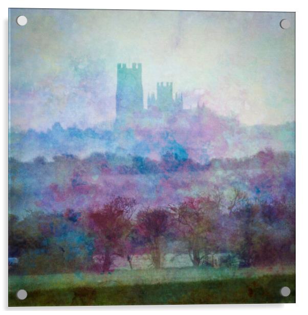 Dawn over Ely Catherdal Acrylic by Andrew Sharpe