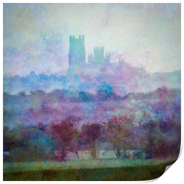 Dawn over Ely Catherdal Print by Andrew Sharpe