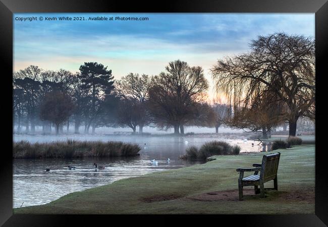 Cold day in Surrey Framed Print by Kevin White