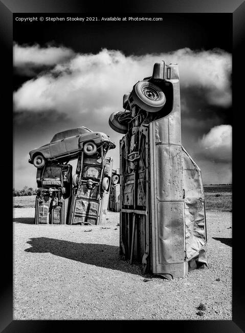 Carhenge Framed Print by Stephen Stookey