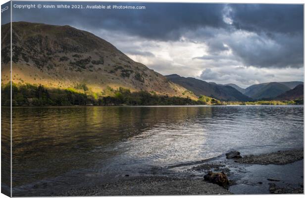 Ullswater gathering clouds Canvas Print by Kevin White