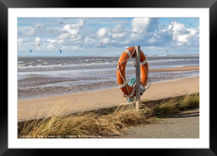 Wallasey Beach Framed Mounted Print by Philip Brookes
