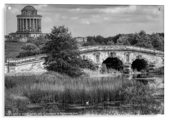 Mausoleum and Bridge  Acrylic by David Smith
