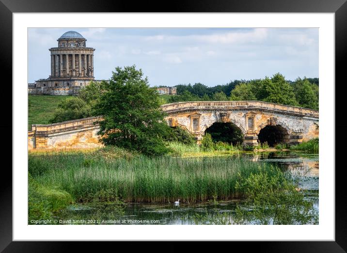 Mausoleum and Bridge Framed Mounted Print by David Smith