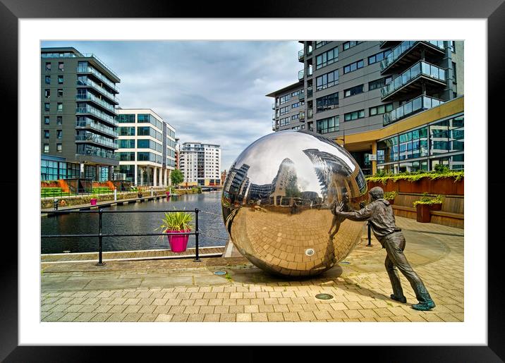 A Reflective Approach at Leeds Dock  Framed Mounted Print by Darren Galpin