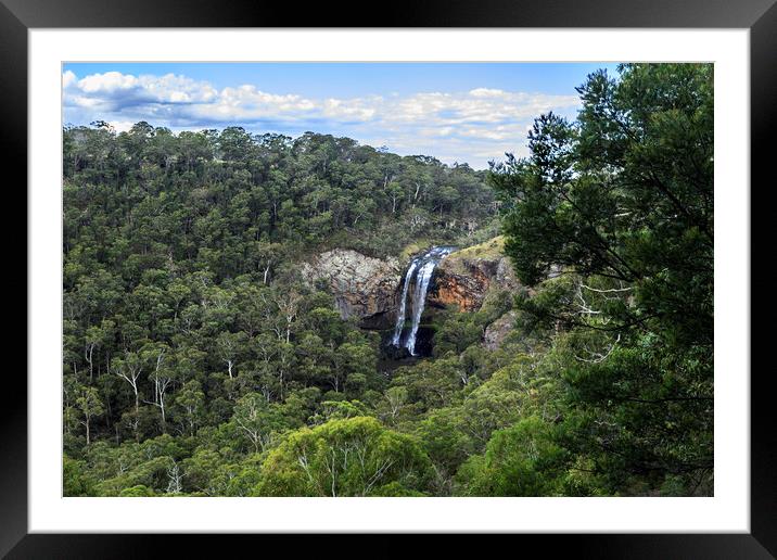 New England High Country Ebor Falls  Framed Mounted Print by Antonio Ribeiro