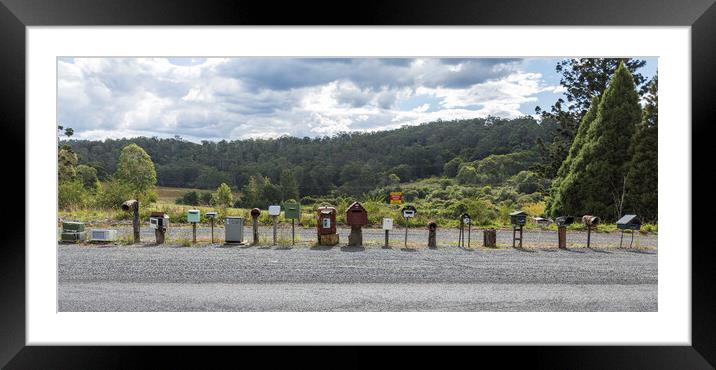 Mail Delivery Along the New England Highway Framed Mounted Print by Antonio Ribeiro