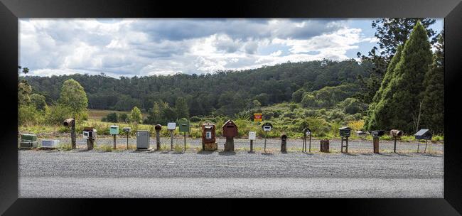 Mail Delivery Along the New England Highway Framed Print by Antonio Ribeiro