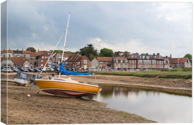Boats out of the water at Blakeney Canvas Print by Jason Wells