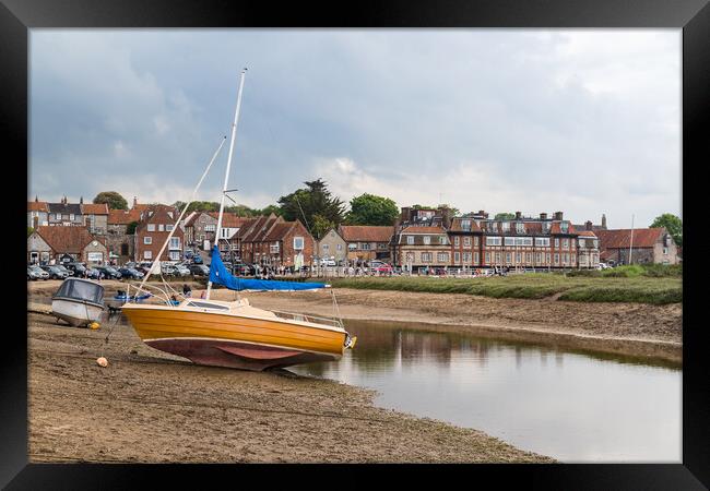 Boats out of the water at Blakeney Framed Print by Jason Wells