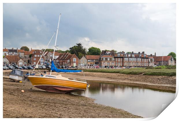 Boats out of the water at Blakeney Print by Jason Wells