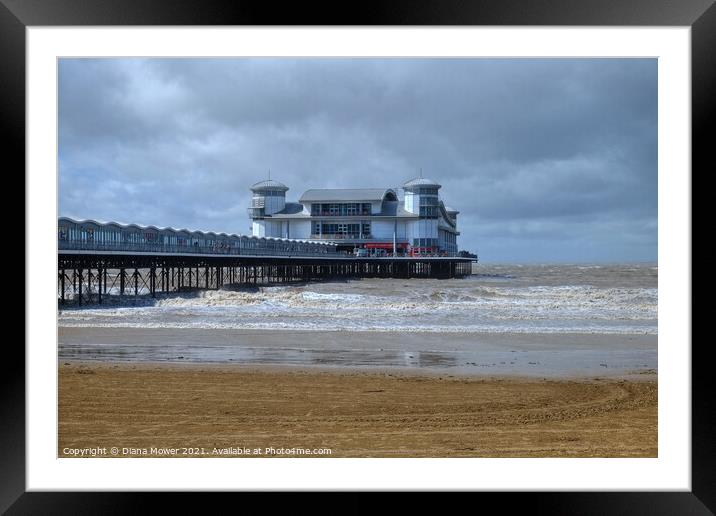 Weston Super Mare Grand Pier Framed Mounted Print by Diana Mower