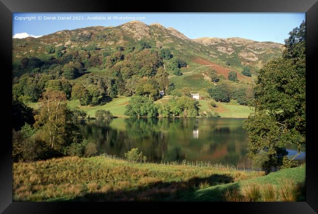Loughrigg Tarn Reflection, The Lake District Framed Print by Derek Daniel