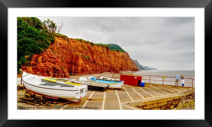 Jurassic Coast Red Cliffs  Framed Mounted Print by Peter F Hunt
