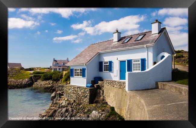 Rhoscolyn Cottage Anglesey Wales Framed Print by Pearl Bucknall
