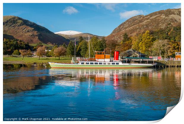 Lady of the Lake Steamer, Ullswater Print by Photimageon UK