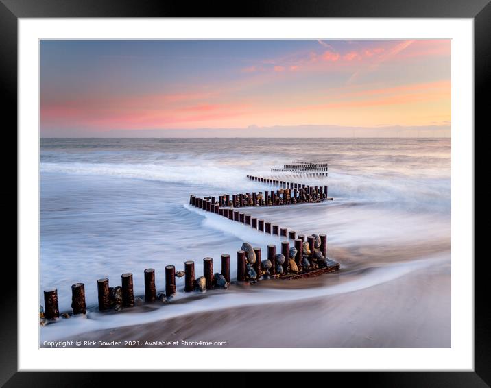 Majestic Winter Sunrise Framed Mounted Print by Rick Bowden