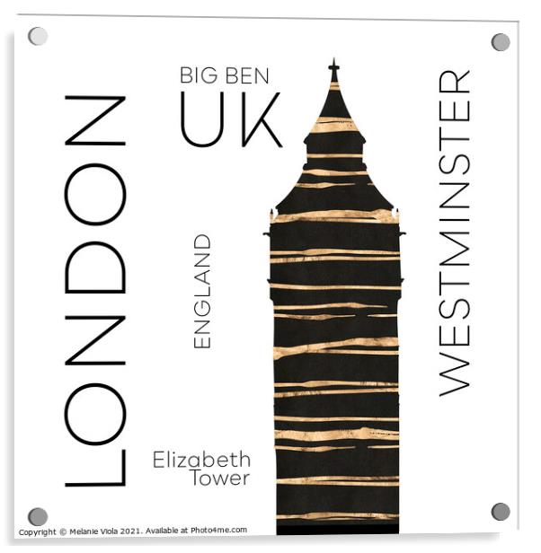 Urban Art LONDON Big Ben Acrylic by Melanie Viola