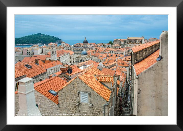 Dubrovnik city center Framed Mounted Print by Maria Vonotna