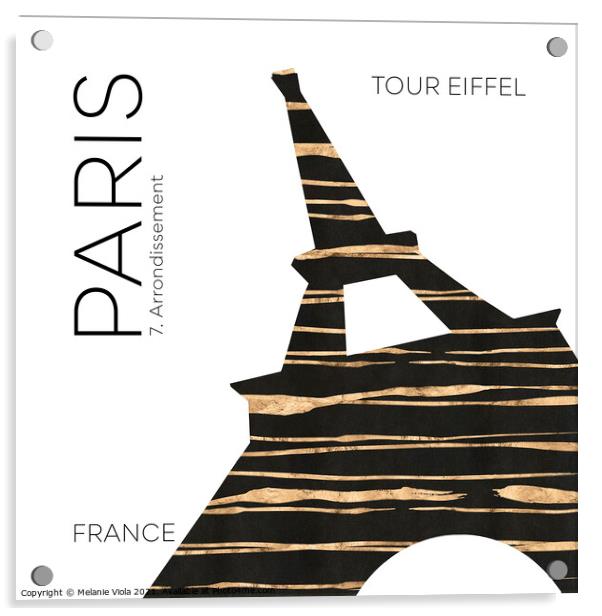 Urban Art PARIS Eiffel Tower Acrylic by Melanie Viola
