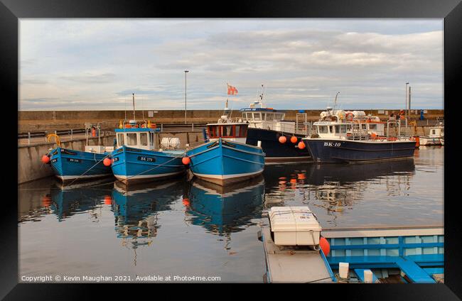 Fishing Boats In Seahouses Framed Print by Kevin Maughan