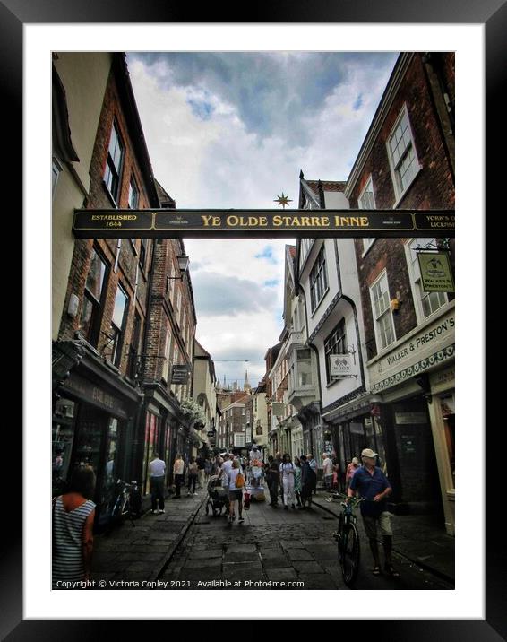 Stonegate, York Framed Mounted Print by Victoria Copley