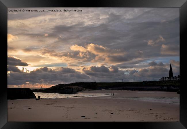 November Sunrise on Cullercoats Bay Framed Print by Jim Jones