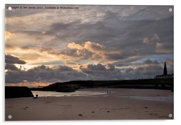 November Sunrise on Cullercoats Bay Acrylic by Jim Jones