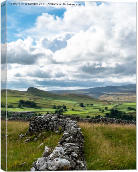 Stainforth, Yorkshire Dales Canvas Print by Jo Sowden