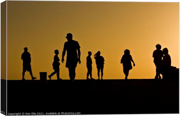 Sunset Stroll in Gran Canaria Canvas Print by Ron Ella