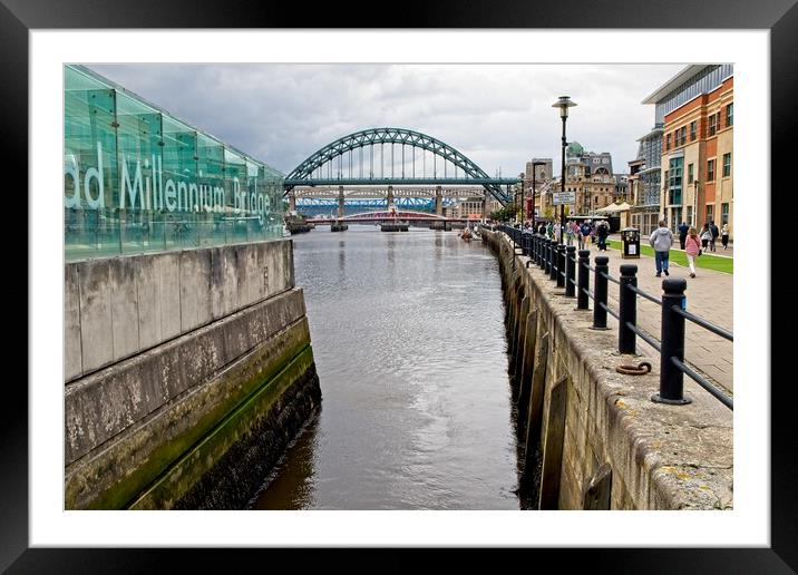 Majestic Tyne Bridges Framed Mounted Print by Rob Cole