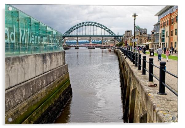 Majestic Tyne Bridges Acrylic by Rob Cole