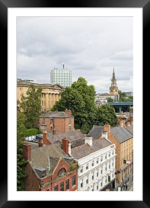 Newcastle Skyline Framed Mounted Print by Rob Cole
