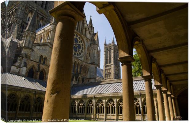 Magnificent Lincoln Cathedral Canvas Print by Ron Ella